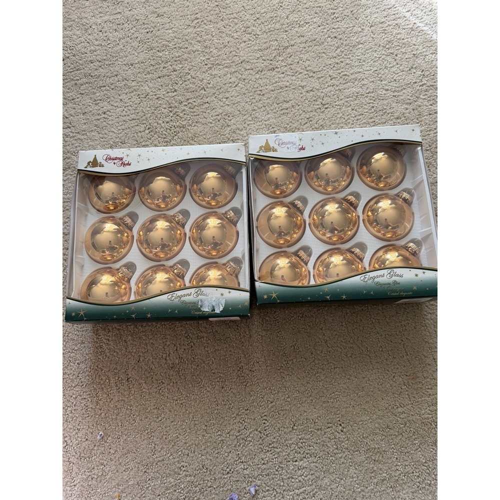 Lot 18 Christmas By Krebs Vtg Ornaments in Aztec Gold Made In USA